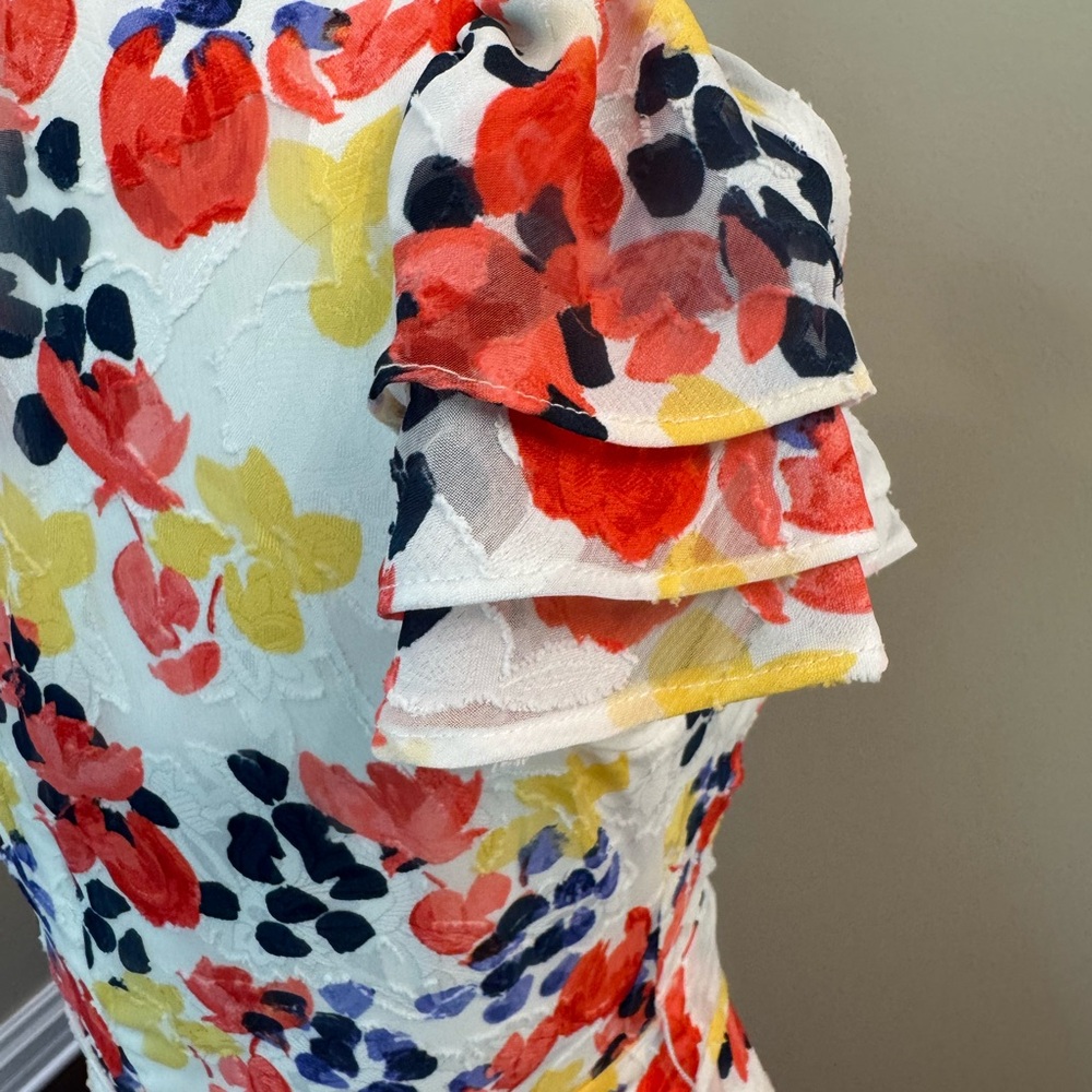 DKNY Floral Wrap Midi Dress - Multicolor - Picture 4 of 6